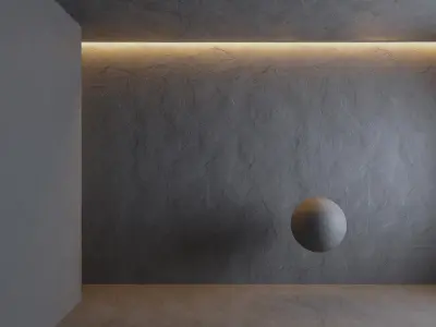 Plaster 7 empty room with ball in it Texture