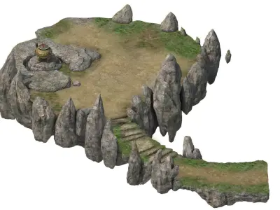 One hundred thousand mountains - mountain - stone 3D model