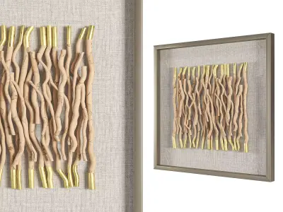 Uttermost Leone Shadow Box Wall Art Low-poly 3D model