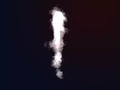 VDB Heart Shaped Cloud Trail Animated 01 3D model