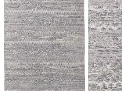 ALMIRON HAND-KNOTTED WOOL SILK RUG 3D model