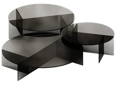 SESTANTE Round Coffee Tables by Tonelli Design 3D model