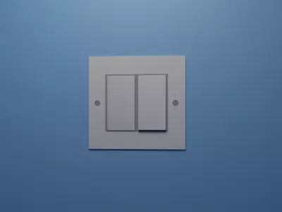 Electric Switch Board two way Swtiches with internal parts Free 3D model