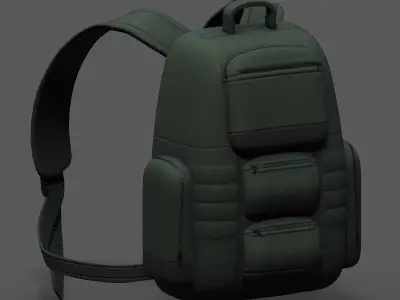 Backpack bag baggage Color 3d low poly Low-poly  Low-poly 3D model