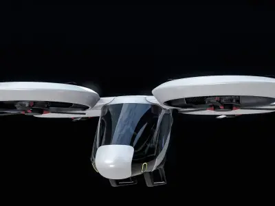  Flying Taxi Airbus Aero Rigged PBR 