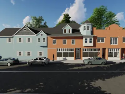 Large Apartment Building for street scene 3D model