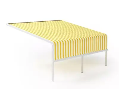 Outdoor Yellow And White Awning 3D model