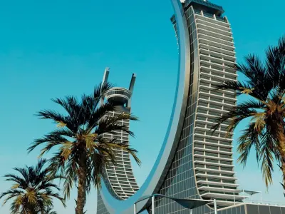 Katara Tower  Low-poly 3D model