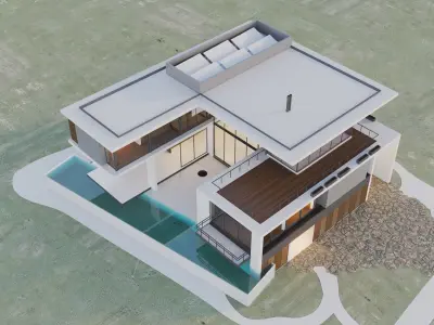 Modern House 3D model 30