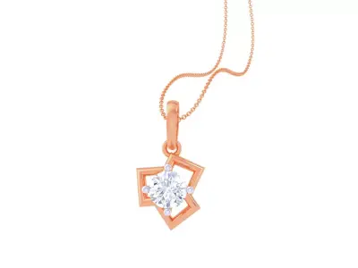 Light Solitaire Pendant Earrings Set 3dm stl obj mtl gltf glb 3D print model