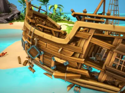 Pirates Story Low-poly 3D model