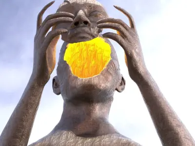 Garden Face sculpture 4  3D model