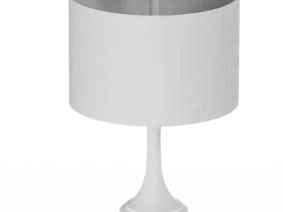 Gold Fluted Neck Floor Lamp 3D model