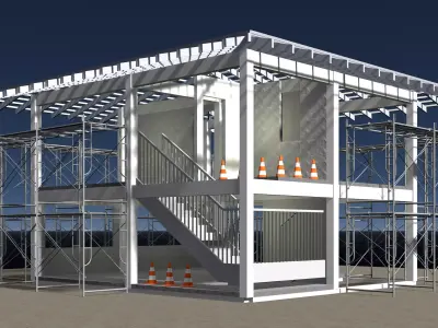 House under construction 25-60 3D model