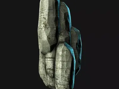 Cartoony Cliff Low-poly 3D model
