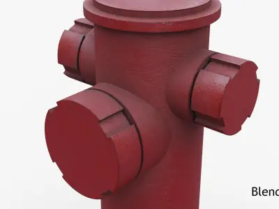 Fire Hydrant Low-poly 3D model