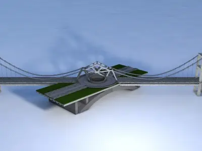 Roundabout bridge 3D model