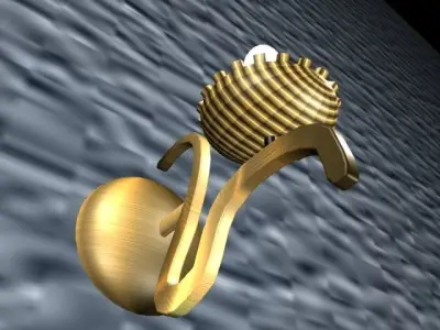 Golden lamp Low-poly 3D model