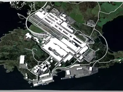 Hydro Aluminium Karmoy Hydrovegen Havik Norway 3D model