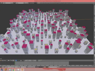 futuristic city 3D model