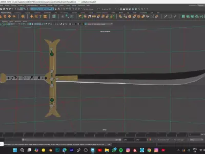 mihawk sword YOUR FROM ONEPICES Low-poly 3D model