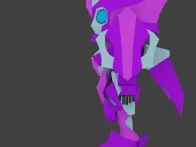 Super Mecha 3 - Zelita of Code Name Z3LA Low-poly 3D model