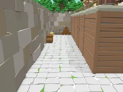 Medieval Castle Low-poly 3D model