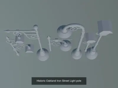 Street lights Lamp Post 3D Model Pack