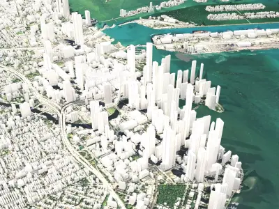City Miami Florida USA cityscape 3D model