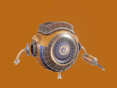 Farmer - Agricultural robot Low-poly 3D model