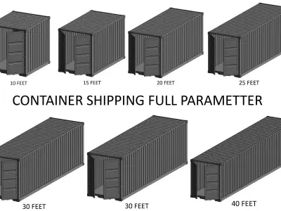 Container Shipping Full Parameter 3D model