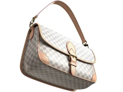 Louis Vuitton LV Diane Bag Damier Azur Canvas Low-poly 3D model