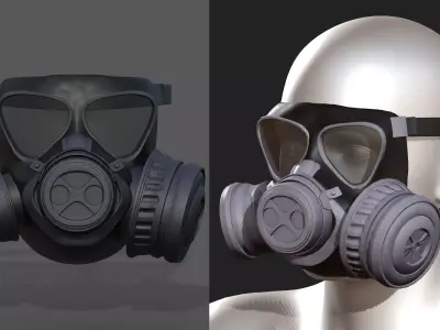 gas mask helmet scifi  Low-poly 3D model