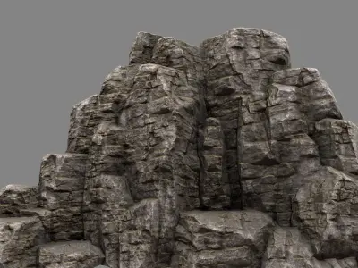 Rock Mount Low-poly 3D model order