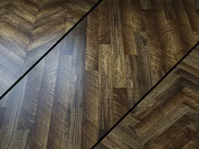 Quartz-vinyl tile of Alpine Floor Ultra ECO5-11 Walnut 3D model