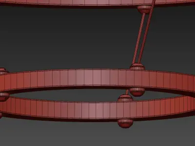 Halo Chandelier 4 Rings by The Future Perfect 3D model