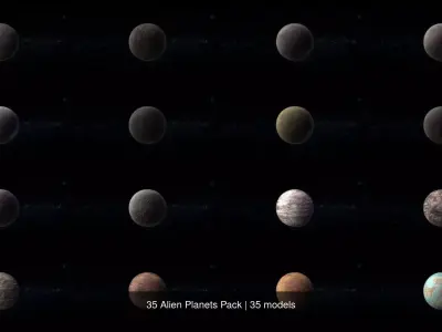 35 Alien Planets Pack