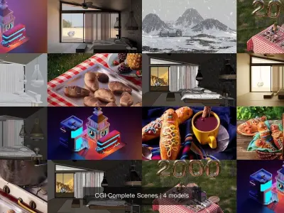 CGI Complete Scenes 3D Model Pack