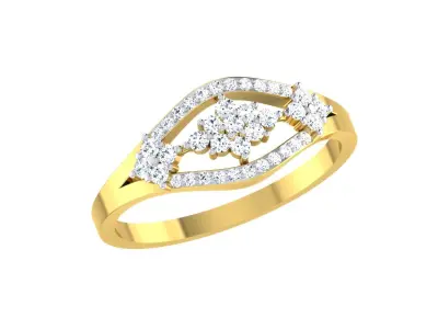 Solitaire Engagement Wedding Ring 3dm STL OBJ FBX Render Details 3D print model