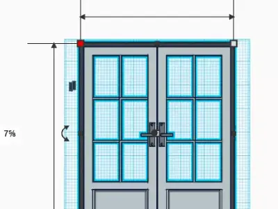 Dollhouse Double Doors 3D print model