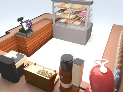 Stall Coffee 3D model