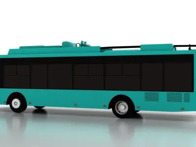 Trolleybus Bogdan T70115 Low  Low-poly 3D model