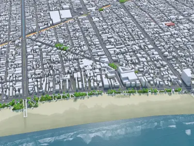 Santos Brazil Low-poly 3D model