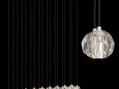 RH BOULE DE CRISTAL LINEAR CLUSTER CHANDELIER 72 3D model