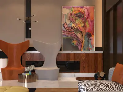 Living Room  Dinning Room 3D model