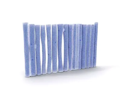 Natural Wood Log Barrier model pack Low-poly 3D model