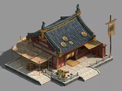 Peach Blossom Island - Drug Store 12 3D model