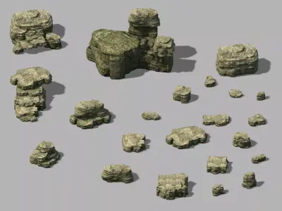 Mountain Hengshan - Mountain Rock Group 02 3D model