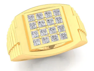 Small fancy mans ring 3D print model