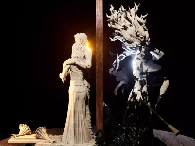 Renoir and Aline - Curator and Paintress - Expedition 33 3D print model